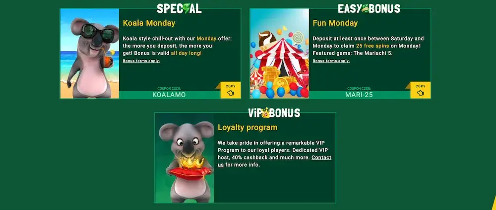 VIP and other Promos at Fair Go